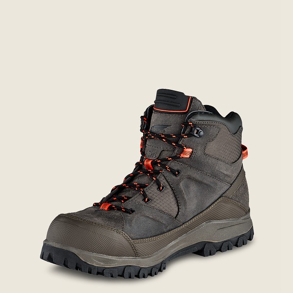 Red Wing Mens Trbo - 5-inch Waterproof Safety Toe - Hiking Boots Grey Brown - 6742RWDNF